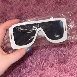 White Oversized Sunglasses